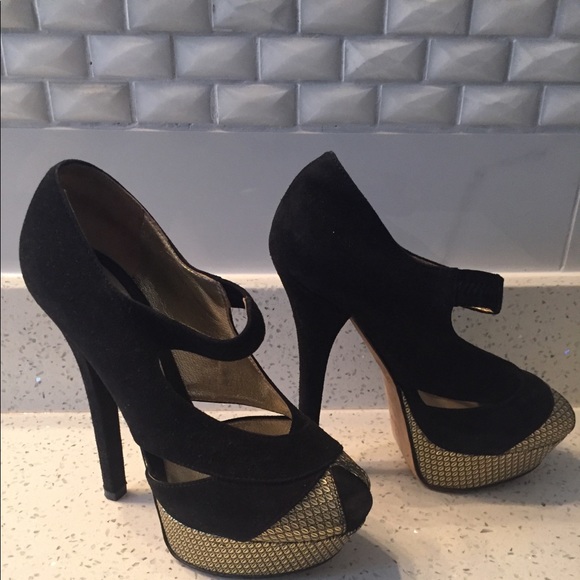 FENDI Suede Peep Toe Platform Pumps - Picture 3 of 7